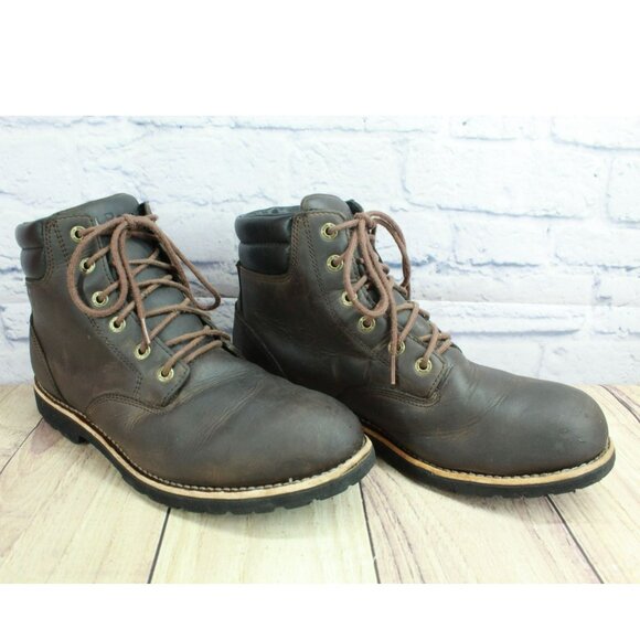 LL Bean Bucksport Brown Leather Plain Toe Waterproof Working Boots Size 11 M main image 7